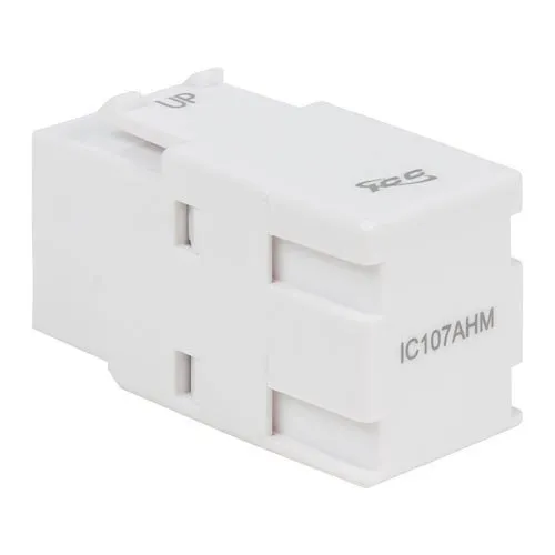 ICC IC107AHMWH 90 Degree HDMI Modular Coupler in HD Style, White