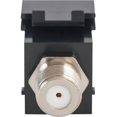 ICC IC107B5FBK 2 GHz F-Type Modular Jack with Nickel Plated Connector in HD Style, Black