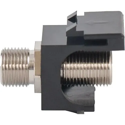 ICC IC107B5FBK 2 GHz F-Type Modular Jack with Nickel Plated Connector in HD Style, Black