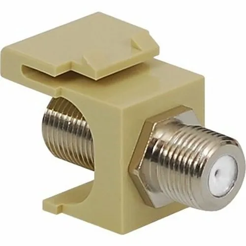 ICC IC107B5FIV GHz F-Type Modular Jack with Nickel Plated Connector in HD Style, White