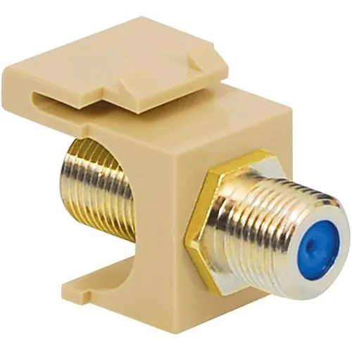 ICC IC107B5GIV 2GHz F-Type Modular Jack, Gold-Plated Connector, HD Style, White