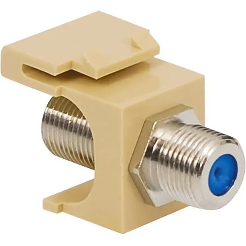ICC IC107B9FBK F-Type Modular Jack with Nickel Plated Connector in HD Style, GHz, Ivory