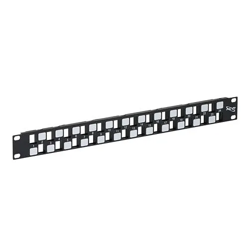ICC IC107BE241 24-Port Blank Patch Panel, EZ/HD Style, 1U RSM