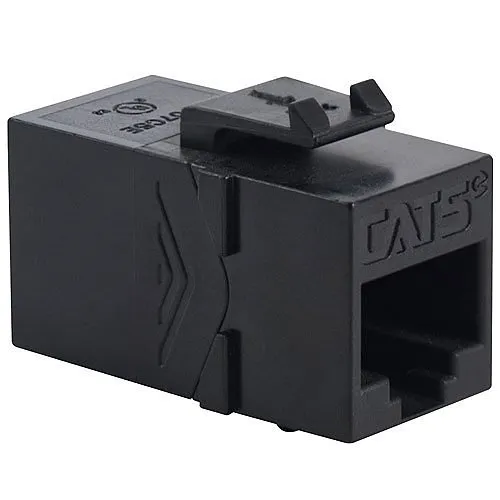 ICC IC107C5EBK CAT5e RJ45 Keystone Coupler, HD Style, Black
