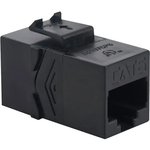 ICC IC107C6CBK CAT6 RJ45 Keystone Coupler for HD Style, 25-Pack, Black