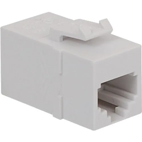 ICC IC107C6RWH Voice RJ11 Keystone Coupler with Pin 1-1 for HD Style, White