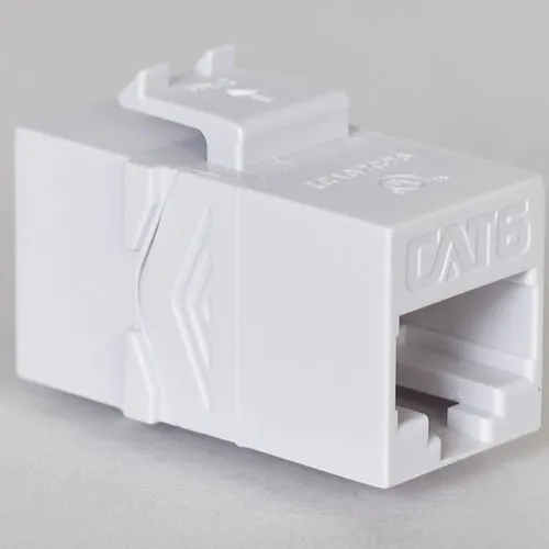 ICC IC107CP6WH CAT6 RJ45 Keystone Coupler, HD Style, White