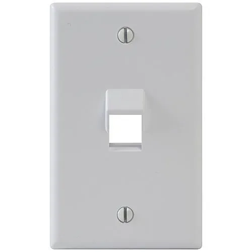 ICC IC107DA1WH Angled Faceplate with One Angled Port for EZ HD Style in Single Gang, Ivory