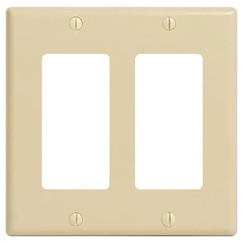 ICC IC107DFDIV Decorex Faceplate with Insert Spaces in Double Gang, White