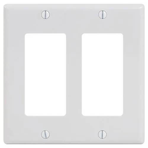 ICC IC107DFDWH Decorex Faceplate with Insert Spaces in Double Gang, White