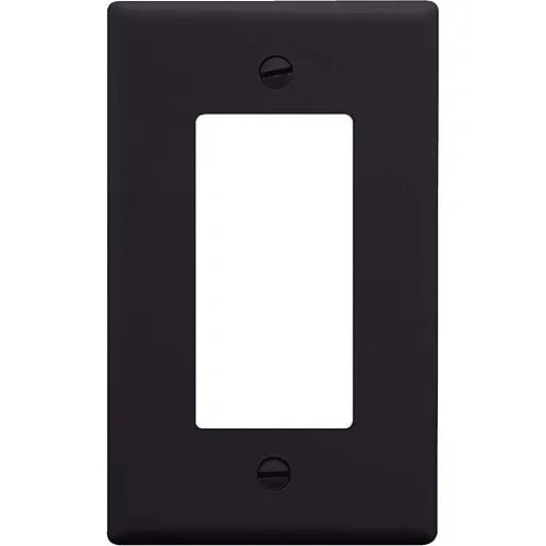 ICC IC107DFSBK Decorex Faceplate with One Insert Space in Single Gang, Black