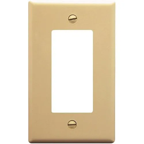 ICC IC107DFSIV Decorex Faceplate with One Insert Space in Single Gang, White