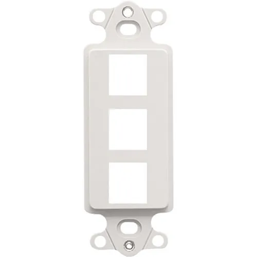 ICC IC107DI3WH 3-Port Blank Decora Insert, 1-Pack, White