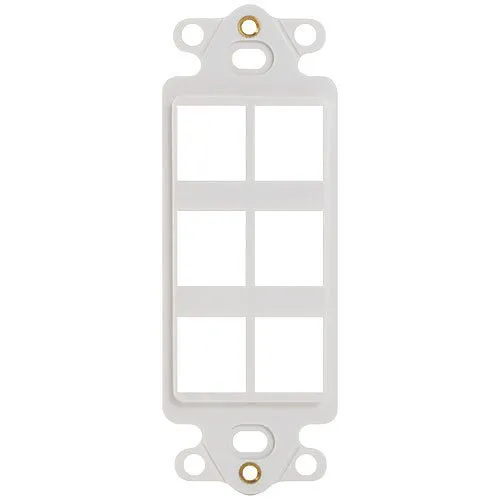 ICC IC107DI6WH 6-Port Blank Decora Insert, 1-Pack, Size: N/A, Color: White
