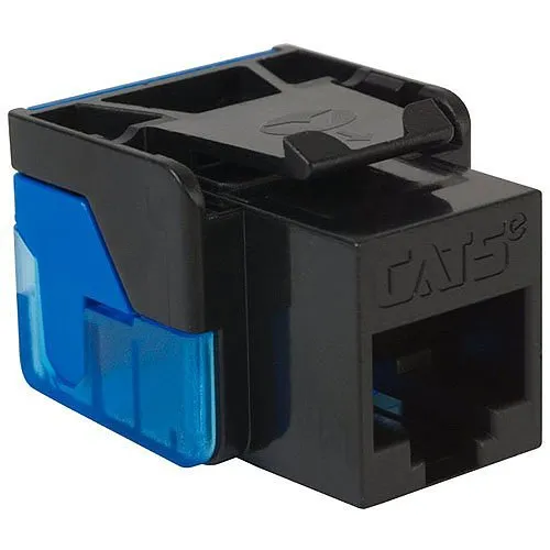 ICC IC107E5CBK CAT5e RJ45 Keystone Jack for EZ Style, 25-Pack, Black