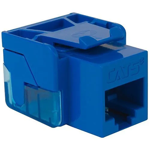 ICC IC107E5CBL CAT5e RJ45 Keystone Jack, EZ Style, 25-Pack, Blue