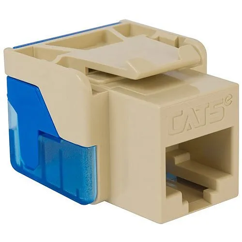 ICC IC107E5CIV CAT5e RJ45 Keystone Jack for EZ Style, 25-Pack, Ivory