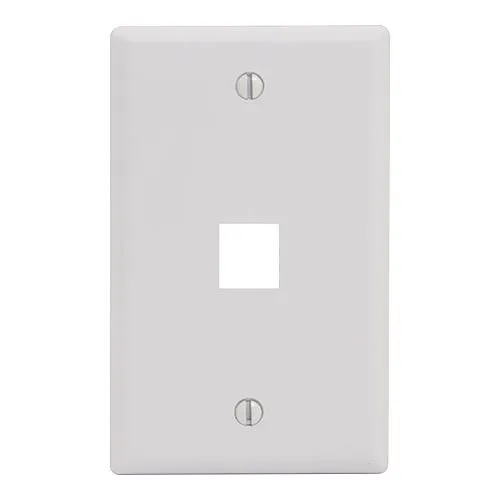 ICC IC107F01BK Classic Faceplate with 1-Port for EZ HD Style in Single Gang, Black