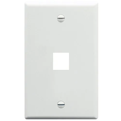 ICC IC107F01WH Single-Gang Classic Faceplate, 1-Port, EZ/HD Style, White