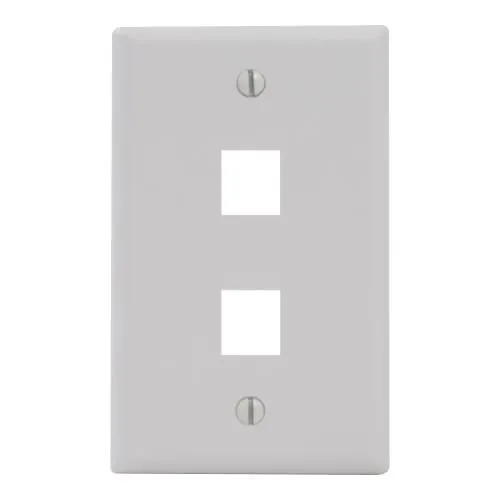 ICC IC107F02BK Classic Faceplate with Ports for EZ HD Style in Single Gang, Black