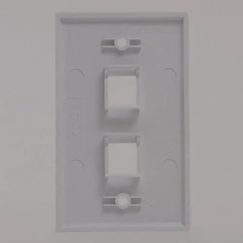 ICC IC107F02BK Classic Faceplate with 2 Ports for EZ / HD Style in Single Gang, Black