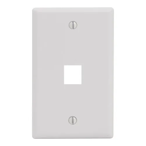 ICC IC107F1TWH Singe-Gang Faceplate with 1-Port for EZ/HD Style, 10-Pack