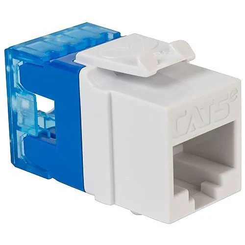 ICC IC107F5CWH CAT5e RJ45 Keystone Jack, HD Style, 25-Pack, White