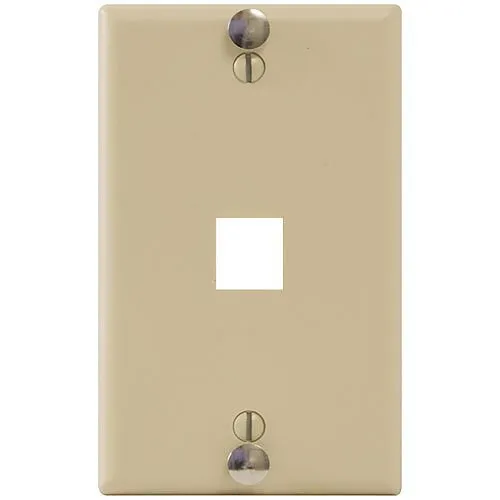 ICC IC107FFWIV Telephone Faceplate with Port for EZ HD Style and Hanging Standoffs, White