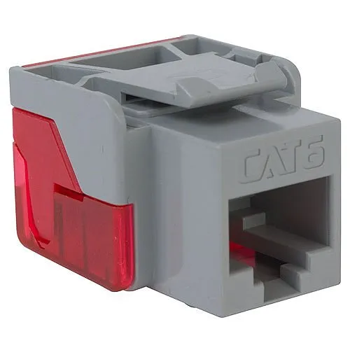 ICC IC107L6CGY CAT6 RJ45 Keystone Jack for EZ Style, 25-Pack, Gray