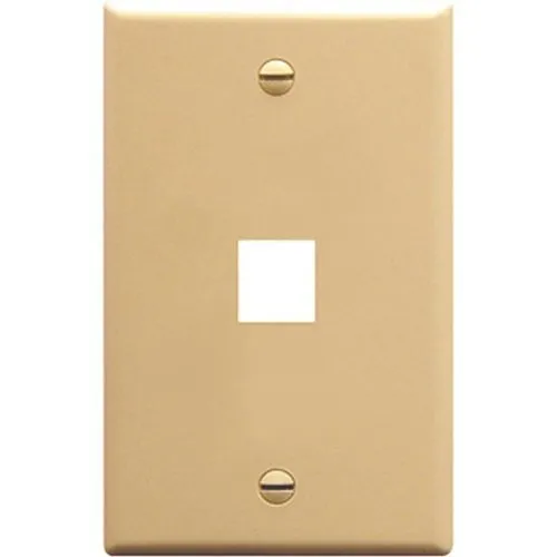 ICC IC107LF1IV Classic Oversized Faceplate with Port in Single Gang, White