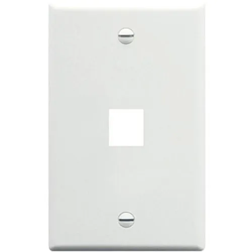 ICC IC107LF1WH Single-Gang Classic Oversized Faceplate, One Port, White