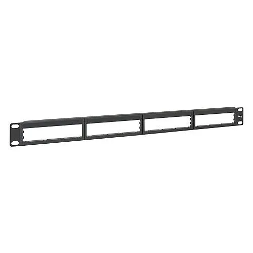 ICC IC107PPC04 Plug and Play RMS Fiber Optic Blank Patch Panel with Cassette Slots, Black