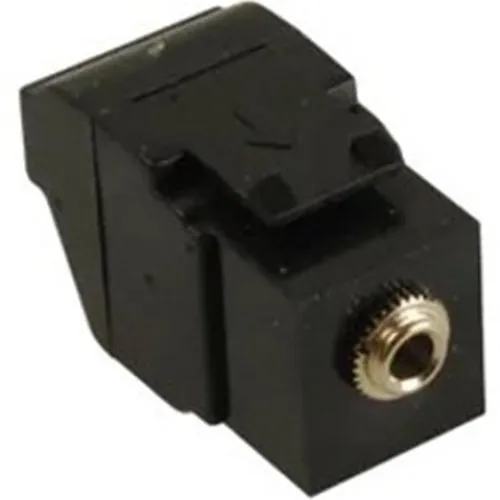 ICC IC107SAPBK 3.5 mm Stereo Audio Coupler Module with Push-pin, Black