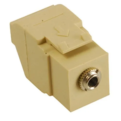 ICC IC107SAPIV 3.5 mm Stereo Audio Coupler Module with Push-pin, White