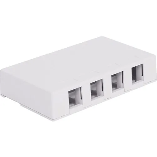 ICC IC107SB4WH 4-Port Surface Mount Box, 4-Pack, White