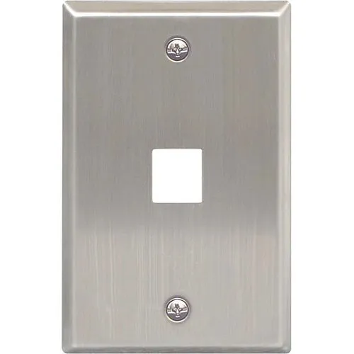 ICC IC107SF1SS Classic Stainless-Steel Faceplate with Port for EZ/HD Style in Single Gang