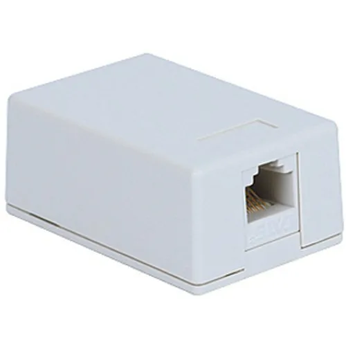ICC IC625S51WH Surface Mount Box Keystone Jack with CAT5e in 8P8C for EZ, White