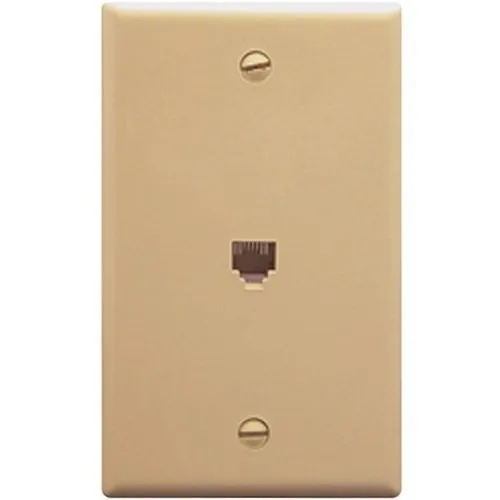 ICC IC630E60IV Faceplate with 6P6C Screw Terminals, Ivory