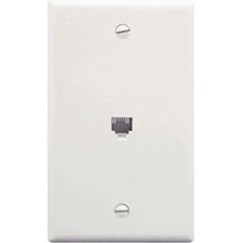 ICC IC630E60WH Single-Gang Faceplate, 6P6C, White