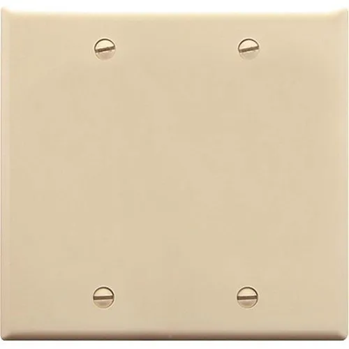 ICC IC630EBDAL Faceplate Blank with Double Gang, Almond