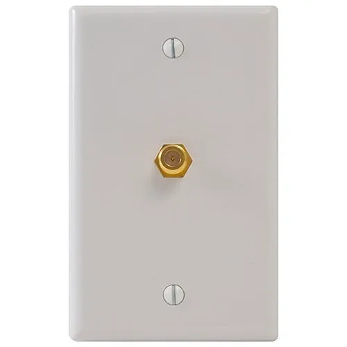 ICC IC630EG0WH Single-Gang Faceplate, F-Type Connector, White