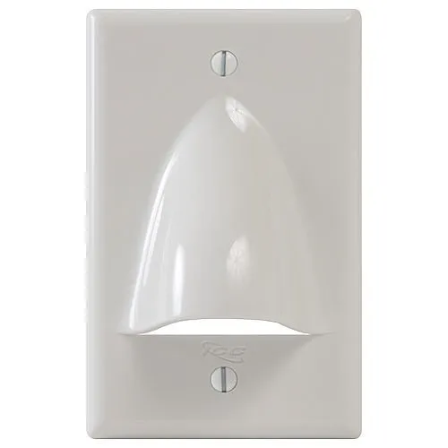 ICC IC640BSSWH Bulk Nose Faceplate in Single Gang, White
