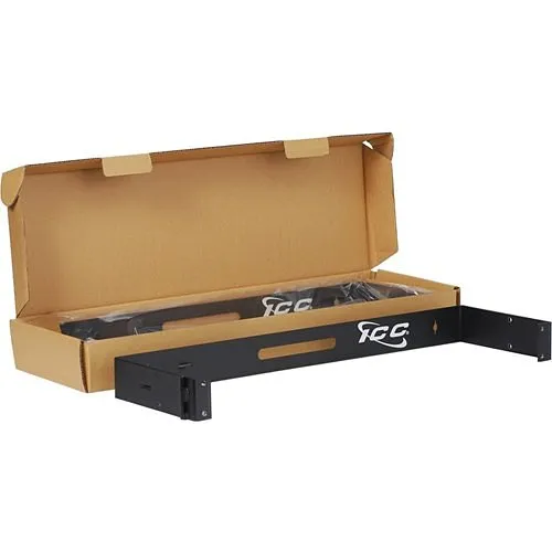 ICC ICCMSHB1RC Mounting Bracket for Patch Panel, Cable Manager, Router, Switch Black Powder Coat
