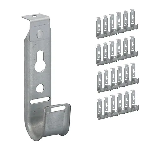 ICC ICCMSJH922 Ceiling Mount J-Hook 3/4" without Retainer Clip, Galvanized Steel Cable, 25-Pack