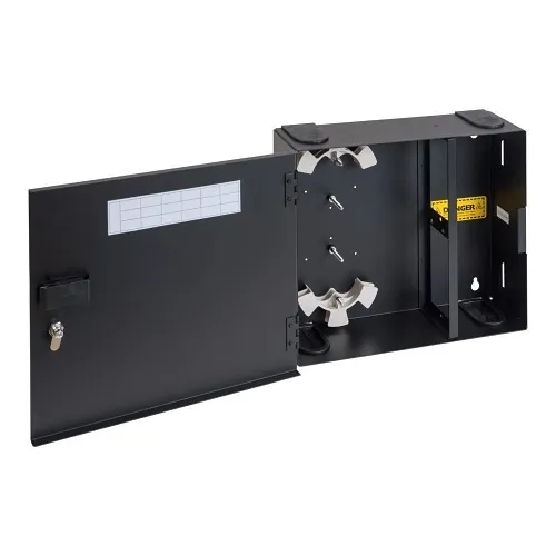 ICC ICFODE41WH HD Fiber Optic Wall Mount Enclosure with 4-Slot for Adapter Panels or Cassettes