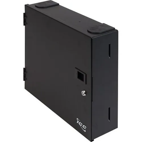 ICC ICFODE41WM Mounting Box For Fiber Optic Cassette, Adapter Panel - Black Powder Coat