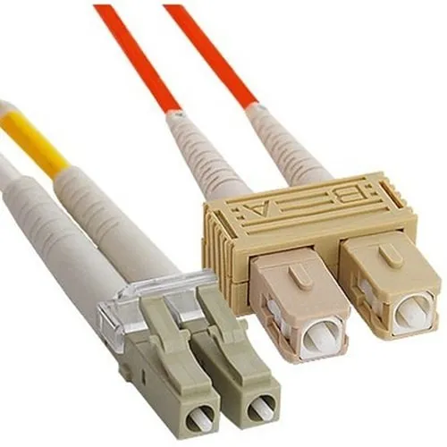 ICC ICFOJ2M301 LC-SC Duplex Multimode 62.5/125 (OM1) Fiber-Optic Patch Cable, 3' (1m), Orange