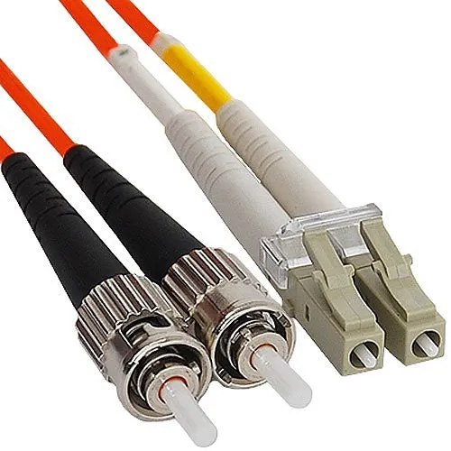 ICC ICFOJ3M303 LC-ST Duplex Multimode 62.5/125 (OM1) Fiber Optic Patch Cable in Orange, 10' (3 m)