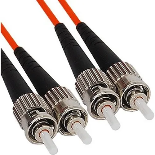 ICC ICFOJ7C303 ST-ST Duplex Multimode 62.5/125 (OM1) Fiber Optic Patch Cable, 10' (3 m), Orange
