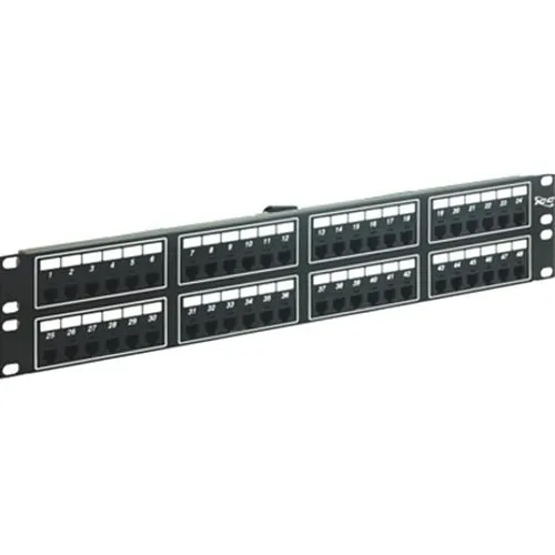ICC ICMPP048T2 48-Port 6P2C Rack Mount Telco Patch Panel, RMS, Black